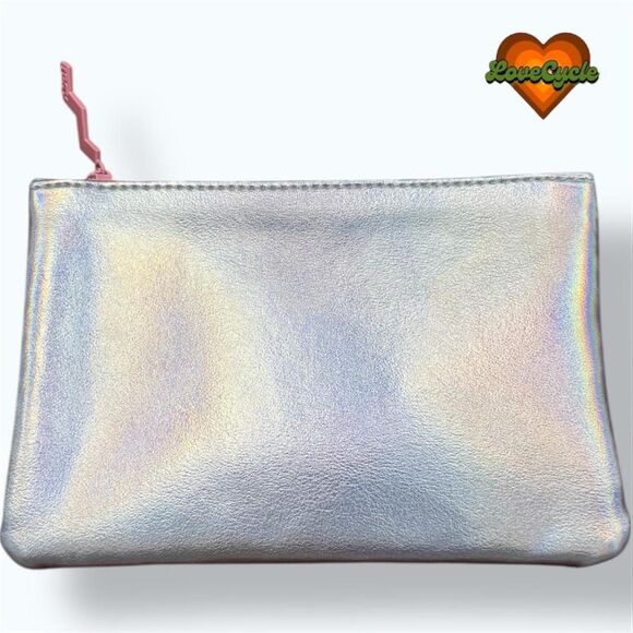 Women's Ipsy Gold Woven & Holographic Silver Mini Clutch Bundle – 2 Piece Set - Picture 5 of 8